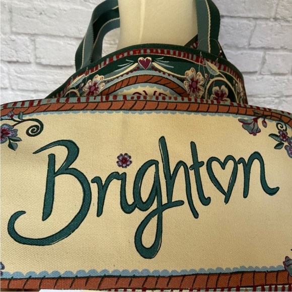 NWT Brighton Bella Tile Love Is All You Need Canvas Tote Bag Sealed - Picture 6 of 10